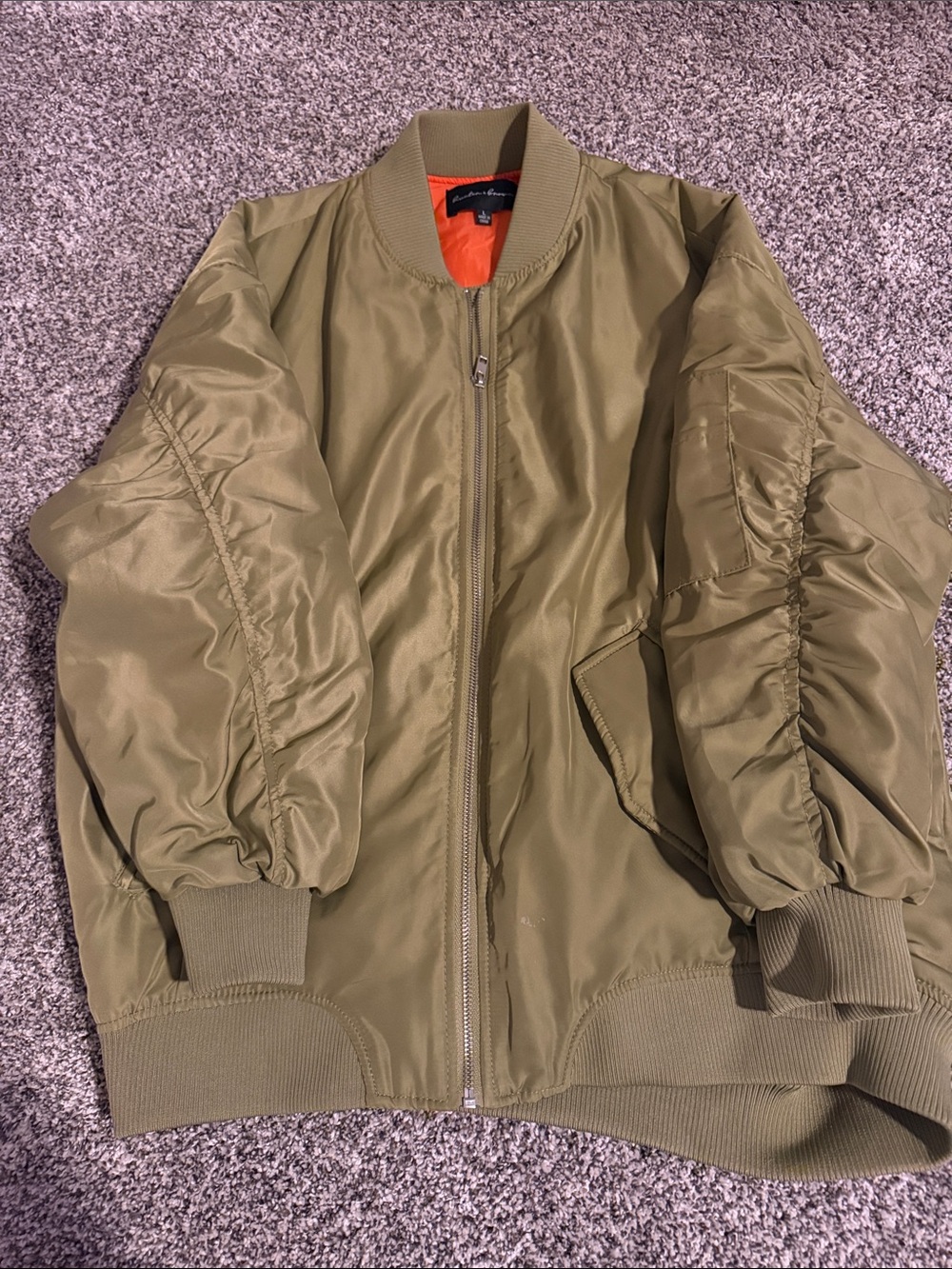 Olive Green Bomber Jacket - Unbranded
